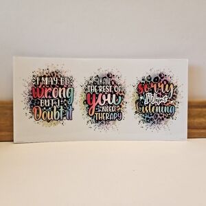 💣10 For $25💣♡set of 3 UV DTF stickers